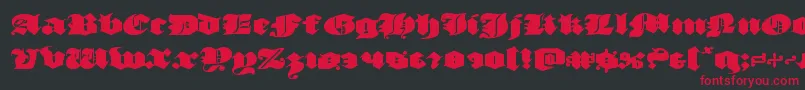luxcontratenebrasexpand-Schriftart – Rote Schriften auf schwarzem Hintergrund