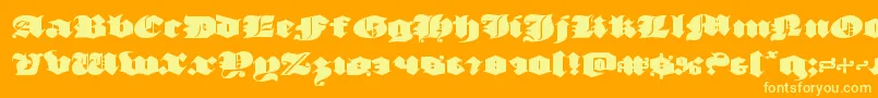 luxcontratenebrasexpand Font – Yellow Fonts on Orange Background