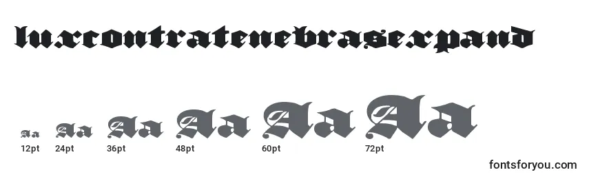 Luxcontratenebrasexpand Font Sizes