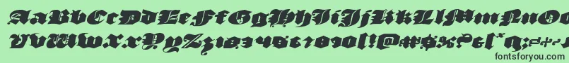 luxcontratenebrasexpandital Font – Black Fonts on Green Background