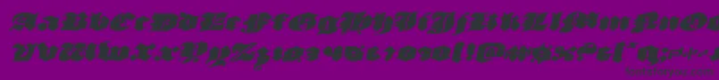 luxcontratenebrasexpandital Font – Black Fonts on Purple Background