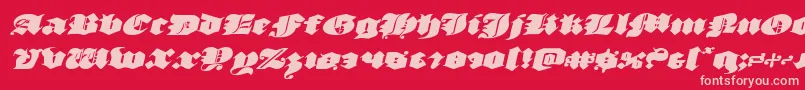 luxcontratenebrasexpandital Font – Pink Fonts on Red Background