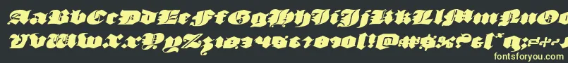 luxcontratenebrasexpandital Font – Yellow Fonts on Black Background