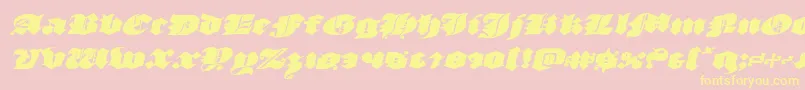 More about luxcontratenebrasexpandital Font luxcontratenebrasexpandital Font – Yellow Fonts on Pink Background
