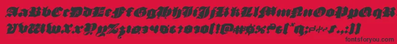 luxcontratenebrasital Font – Black Fonts on Red Background