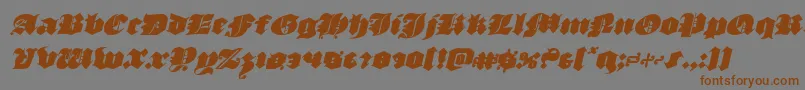 luxcontratenebrasital Font – Brown Fonts on Gray Background