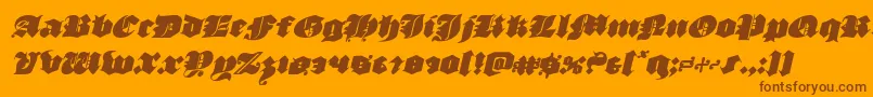 luxcontratenebrasital Font – Brown Fonts on Orange Background