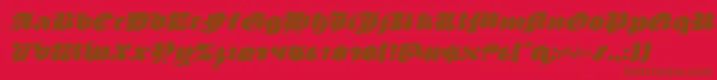 luxcontratenebrasital Font – Brown Fonts on Red Background