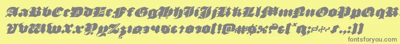 luxcontratenebrasital Font – Gray Fonts on Yellow Background