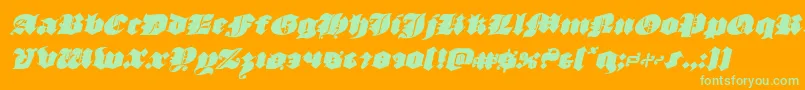 luxcontratenebrasital Font – Green Fonts on Orange Background