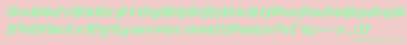 luxcontratenebrasital Font – Green Fonts on Pink Background