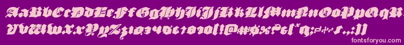 luxcontratenebrasital-Schriftart – Rosa Schriften auf violettem Hintergrund