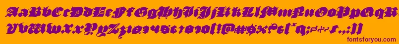 luxcontratenebrasital Font – Purple Fonts on Orange Background