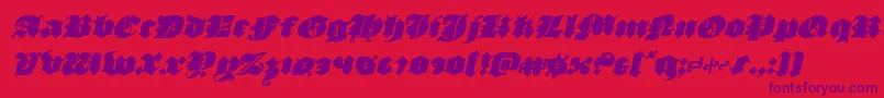 luxcontratenebrasital Font – Purple Fonts on Red Background