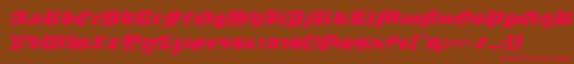 luxcontratenebrasital Font – Red Fonts on Brown Background