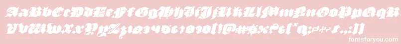 luxcontratenebrasital Font – White Fonts on Pink Background