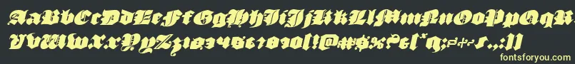 luxcontratenebrasital Font – Yellow Fonts on Black Background