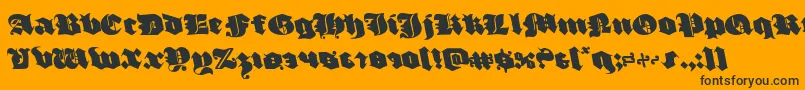 fuente luxcontratenebrasleft – Fuentes Negras Sobre Fondo Naranja