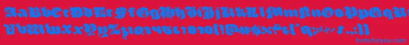 luxcontratenebrasleft Font – Blue Fonts on Red Background