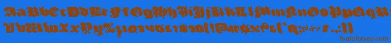 Saiba mais sobre a fonte luxcontratenebrasleft Fonte luxcontratenebrasleft – fontes marrons em um fundo azul