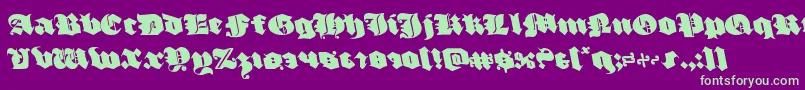 Шрифт luxcontratenebrasleft – зелёные шрифты на фиолетовом фоне