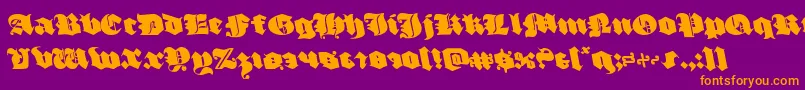 Saiba mais sobre a fonte luxcontratenebrasleft Fonte luxcontratenebrasleft – fontes laranjas em um fundo violeta