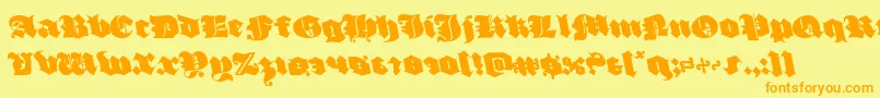 More about luxcontratenebrasleft Font luxcontratenebrasleft Font – Orange Fonts on Yellow Background