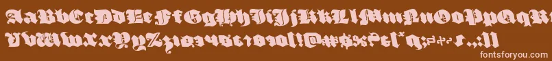 Шрифт luxcontratenebrasleft – розовые шрифты на коричневом фоне