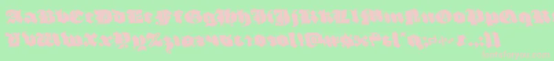 Шрифт luxcontratenebrasleft – розовые шрифты на зелёном фоне