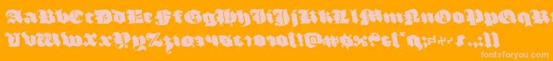 Lisätietoja luxcontratenebrasleft-fontista luxcontratenebrasleft-fontti – vaaleanpunaiset fontit oranssilla taustalla