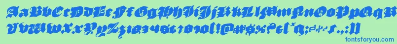 luxcontratenebrasrotal Font – Blue Fonts on Green Background
