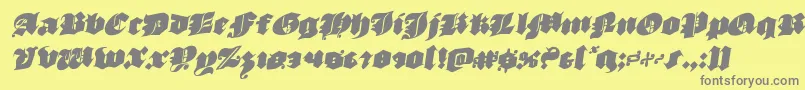 luxcontratenebrasrotal Font – Gray Fonts on Yellow Background
