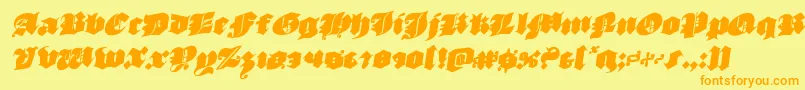 luxcontratenebrasrotal Font – Orange Fonts on Yellow Background