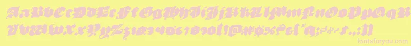 luxcontratenebrasrotal Font – Pink Fonts on Yellow Background