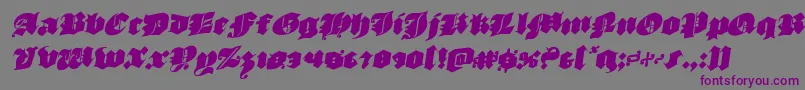 luxcontratenebrasrotal-Schriftart – Violette Schriften auf grauem Hintergrund