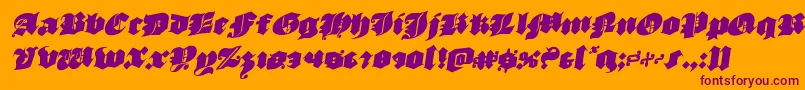 luxcontratenebrasrotal Font – Purple Fonts on Orange Background