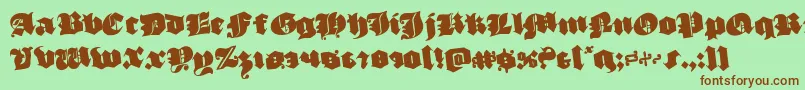 luxcontratenebrasrotate Font – Brown Fonts on Green Background