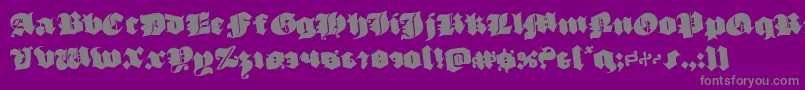 luxcontratenebrasrotate-Schriftart – Graue Schriften auf violettem Hintergrund