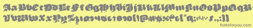 luxcontratenebrasrotate Font – Gray Fonts on Yellow Background