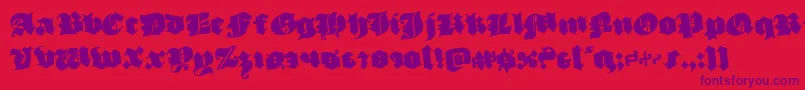 luxcontratenebrasrotate Font – Purple Fonts on Red Background