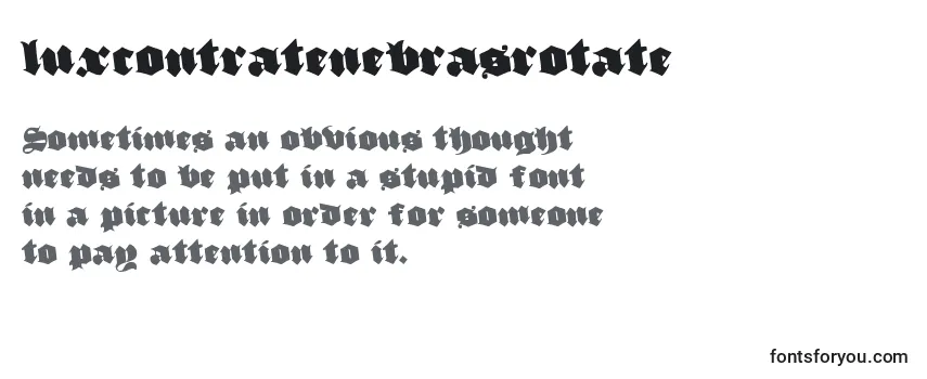 Luxcontratenebrasrotate Font