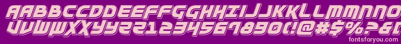 Moltorspunchital Font – Pink Fonts on Purple Background