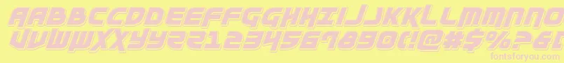 Moltorspunchital Font – Pink Fonts on Yellow Background