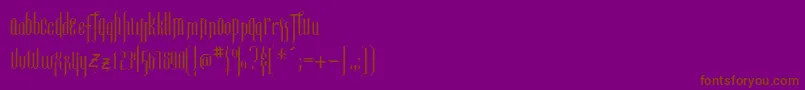 LUXEMBOU Font – Brown Fonts on Purple Background