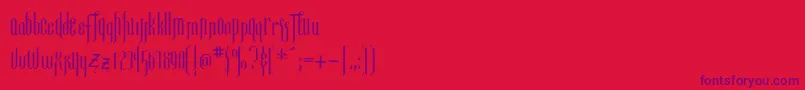 LUXEMBOU Font – Purple Fonts on Red Background