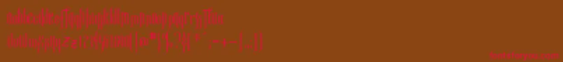 LUXEMBOU Font – Red Fonts on Brown Background