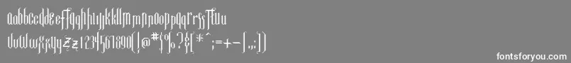 LUXEMBOU-Schriftart – Weiße Schriften auf grauem Hintergrund