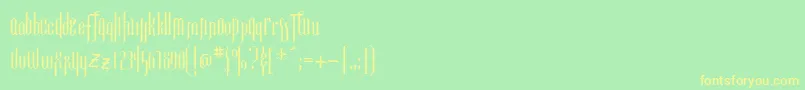 LUXEMBOU Font – Yellow Fonts on Green Background