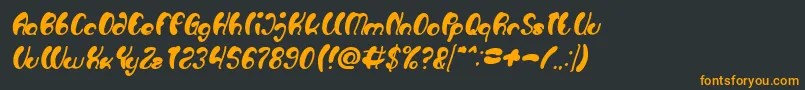 fuente Luxurious Sexy Bold Italic – Fuentes Naranjas Sobre Fondo Negro