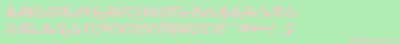 Fonte Luxurious Sexy Bold Italic – fontes rosa em um fundo verde